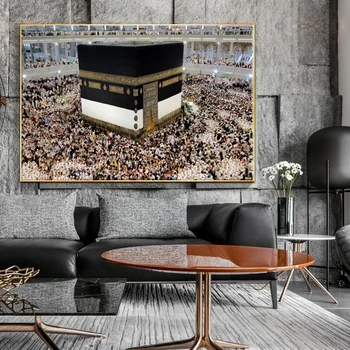 Moderne, Islam, Musulman Stil Art Panza Pictura Mecca Moschee Postere și de Imprimare Cuadros de Arta de Perete de Imagine pentru Camera de zi Decor Acasă