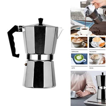Moka Oală De Cafea Espresso Mașină Cu Inducție Aluminiu Italiană Coffeeware Clasic Instrumente Cafetiere Latte Aragaz Portabil Cafe
