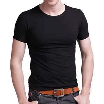 MRMT 2021 Brand Nou pentru Bărbați tricouri culoare pură Lycra bumbac cu mânecă scurtă T-shirt de sex masculin gât Topuri de bumbac tricou bottom
