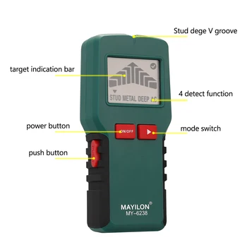 Multi-funcția de Senzor Electronic Detector detector de perete MI-6238 Perete Senzor pentru a detecta perete cu Display LCD Sunet de Avertizare