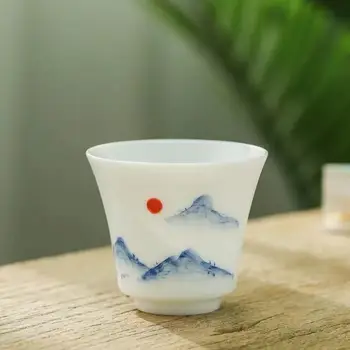 Mână-Pictat Kung Fu Ceașcă Ceașcă Mare Ceramice, Faianța Subțire Anvelope Creative Pu ' er Personal Cana Ceramica Master Cana Ceramica Cești de ceai