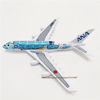 NOI 16cm Aliaj de Metal Japonia Aer ANA Airbus A380 Desene animate Broasca Mare de companii Aeriene Avion Model Airways Model de Avion Pictura Aeronave