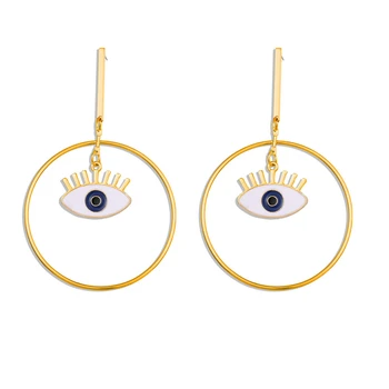 Noi Boho De Aur De Moda Perla Faux Ochii, Gura În Formă De Inimă Geometrie Pandantiv Cercei Pentru Femei Vintage Cercei Bijuterii Cadou Pentru Petrecere