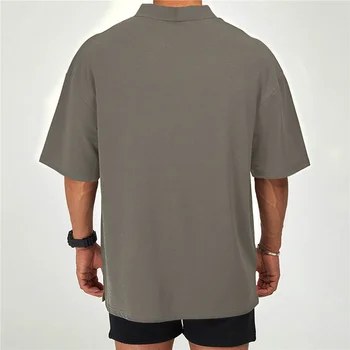 Noi Bumbac Barbati tricou cu maneca Scurta Om de Vară Vrac solid tricou pentru bărbați Rotund Gât de Top Hip Hop de sex Masculin Plus Dimensiune polo Tee