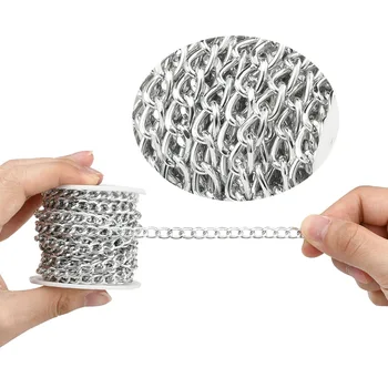 Noi de 2 metri lant aluminiu lanț material de bijuterii handmade colier produse semi-finite accesorii de metal lanț de bijuterii DIY caz cheie