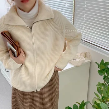 Noi Supradimensionat Femei Pulovere De Toamna Vintage Cardigan Vrac Pulover De Iarna Tricotate Pentru Femei Cardigan Tricot Butonul Vrac
