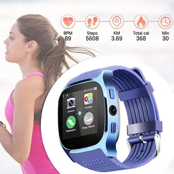 Noi T8 Bluetooth Ceas Inteligent Om Ecran Tactil Cu Suport Camera Cartela SIM Apel Sport Poziționare Tracker Smartwatch Pedometru