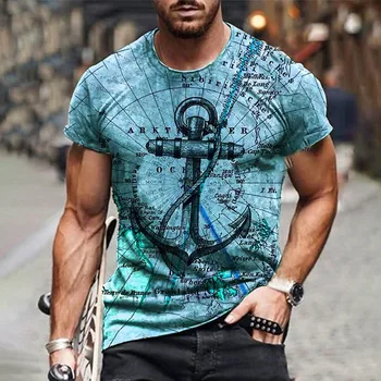 Nou Stil de Vânzare Fierbinte În 2021 de imprimare 3D pentru Bărbați T-shirt entleman Stil Design Mâneci Scurte de Vară de Moda Om Frumos