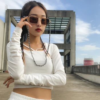 Noua Moda coreeană PU ochelari de Soare Femei Lanț de Primăvară Vacanță de Vară Ochelari Lanț Accesorii Punk Temperament Bijuterii 2021