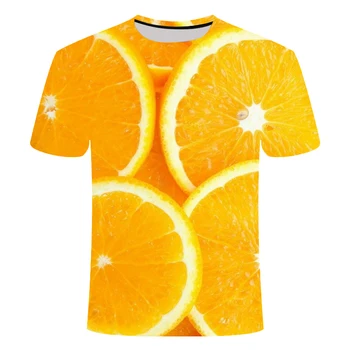 Noutatea Fructe Alimente 3D T-shirt pentru bărbați multi-fructe de imprimare hip-hop gât rotund cu mâneci scurte, de moda pentru bărbați și femei t-shirt