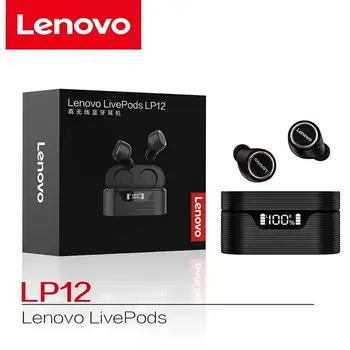 Original Lenovo LP12 LP11 TWS Wireless Căști Stereo Duale de Reducere a Zgomotului Bass LED w/Microfon Hifi Sport Căști Căști