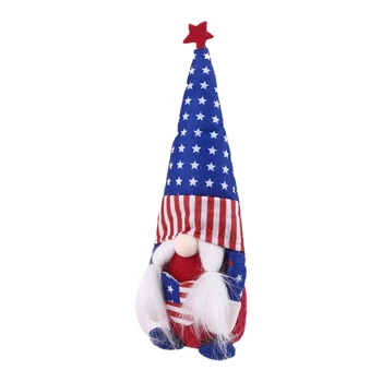 Patriotic Gnome Pluș Ziua Veteranilor Třmte în Picioare Figurina pentru 4 iulie Cadou G6DA