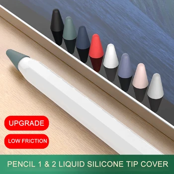 Pentru Apple Pencil 2 8pcs Sfat Creion Coperta 1-a Generație Mut Silicon Touchscreen Stylus Pen Înlocuire Peniță Caz Proteja Pielea