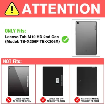 Pentru Lenovo Caz Pentru Lenovo Tab M10 HD(2nd Gen)-TB X306 306X X306F 10.1