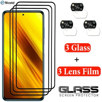 Pentru poco x3 nfc sticlă călită pentru poco x3 sticlă pe pocophone m3 camera folie de protectie pentru poco m2 pro poco f1 ecran protector