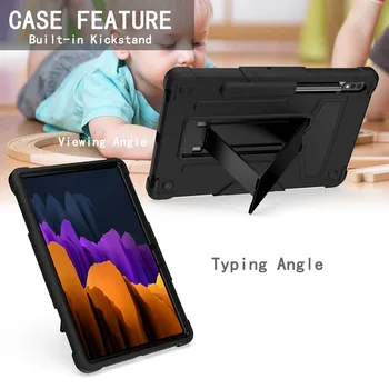 Pentru Samsung Galaxy Tab S7 T870 T875 11 2020 Copii în condiții de Siguranță la Șocuri T-Suport în formă de Robot Silicon Tableta Caz + FilmPen