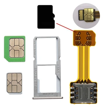 Pentru Xiaomi, HuaWei Android Universal TF Hibrid Slot Sim Dual SIM Card Adaptor Micro SD Extender Nano Accesorii de Telefon Mobil
