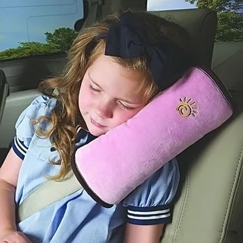 Perna copil în Mașină Centura de Siguranță & Loc de Somn Pozitioner Proteja Pad Umăr Regla Vehicul Pernei Scaunului pentru Copii Maneje