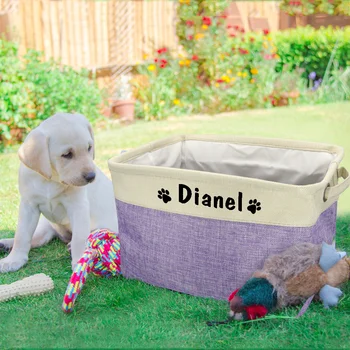 Personalizat Câine Jucării De Stocare Containere De Panza Pliabil Câine Accesorii De Depozitare Coș De Gunoi De Companie Organizator Cutie Perfect Pentru Organizarea De Jucării