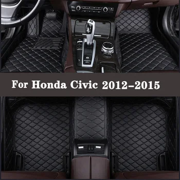Personalizate covorase auto Pentru Honda Civic 2013 2012 Decorare Auto din Piele, Covoare, Accesorii Styling Părți Proteja rezistent la apa