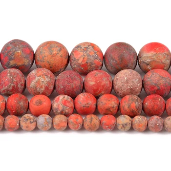 Piatra naturala Mata Portocaliu Roșu American Turcoaze Mare de Sedimente Jaspers Șirag de mărgele Margele Vrac Pentru a Face Bijuterii DIY Brățară de 4-10mm