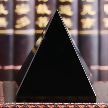 Piramida De Vindecare De Cristal Natural Negru Obsidian Cristal De Cuarț Pentru Decor Acasă Meserii Lucios Suprafața De Pietre Și Cristale