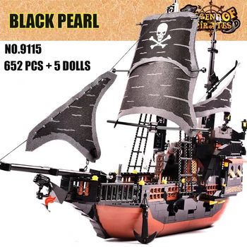 Piratii din Caraibe Perla Neagra Navă Fantomă Modele mari Blocuri de învățământ Cadou de Ziua de nastere pentru copii Brinquedos