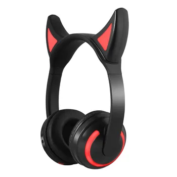 Pisică/Diavolul/Cerb Ureche setul cu Cască Bluetooth pentru Căști cu 7 Culori Stralucitoare Intermitente de Pisică Ureche Căști fără Fir pentru Copii Cosplay