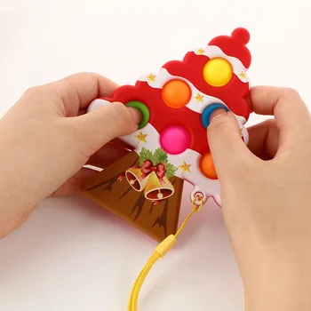 Pomul De Crăciun Se Frământa Reliver Stres Jucării Împinge Bubble Antistres Jucarii Copii Adulți Senzoriale Jucarii