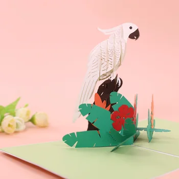 Pop-Up 3D Animal Flamingo, Fluture, Papagal Felicitare de Gândire De felicitare pentru Ziua de Nunta Cu Plic