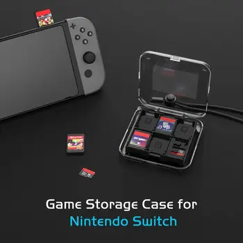 Portabil de Protectie Hard Shell Joc de Cărți Cutie de Depozitare cu 12 Cartușe de Joc Titular pentru Nintendo Comutator de Joc Accesorii