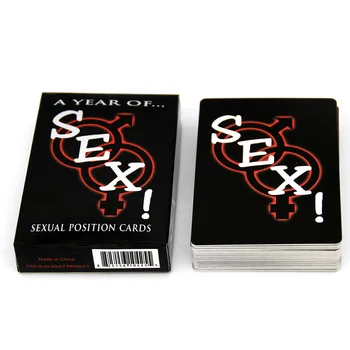 Pozitii sexuale de Un An De Sex Adult Carduri 54Pcs/ Set Joc de Cărți de Hârtie Sexy Seturi de Cărți de Joc Pentru Joc Cuplu Sex Postion