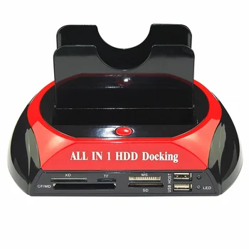 Practic Hard Disk Stație de Andocare USB 2.0 La IDE Hard Disk de Andocare Dual Hard Disk HDD de Andocare Dock HUB USB Card Reader