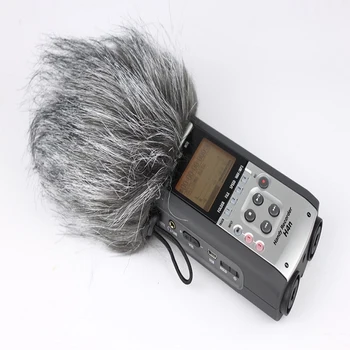Praf în aer liber Mufe de Anulare a Zgomotului de Înregistrare Pen Acoperi Microfonul Parbriz Blana Artificiala Pentru ZOOM H4N H2N Microfon