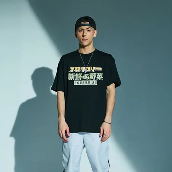 Primavara Barbati Hip Hop Tricou Japonez Harajuku Monstru De Desene Animate T-Shirt Streetwear Topuri De Vara Tricouri Bumbac Tricou Supradimensionat HipHop