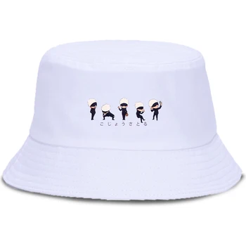 Pălării Lil Gojo Japonia Fierbinte Anime Tipărite Găleată Pălării Pentru Femei Beach Soare Harajuku Bărbați Bob Pălărie Hip-Hop în aer liber pentru Femei Pac 2020