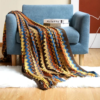 Pături pentru Paturi de Mână-tricotate Canapea Pătură Foto Recuzită Ciucure Ponderat Pătură de Aer Condiționat Pătură Chunky Tricot Pătură