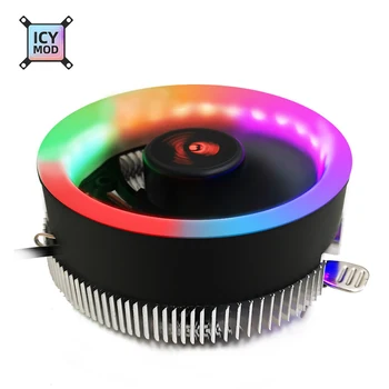 RGB CPU Fan, CPU Cooler Simfonie 3PIN Colorate Pentru AMD/Intel Platforma Universala 100*100mm CPU radiator Apa rece MOD Radiator