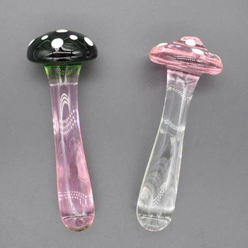 Roz de Cristal de Sticlă de Ciuperci Penis Adult G-Spot Anal, dop de fund Margele Masturbari erotic Expander Pizde Masaj adulti jucarii Sexuale