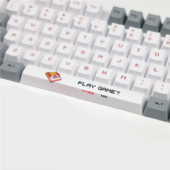 Roșu și alb, retro joc consola PBT sublimare keycap OEM mecanice ridicate tastatură cheie mică tastatură completă capac comutator tragator