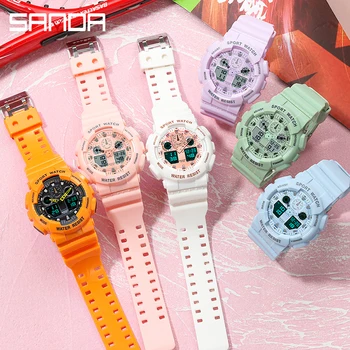SANDA G style moda sport ceas cu Led pentru bărbați ceas militar ceas deșteptător rezistent la șocuri și impermeabil cuarț ceas digital