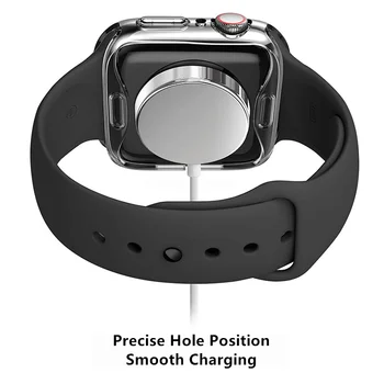 Se acoperă pentru Apple Watch Caz 44mm/40mm 42mm/38mm Accesorii răcoritoare Toate-în jurul valorii de TPU bara de protecție Ecran Protector iWatch Serie SE 3 4 5 6