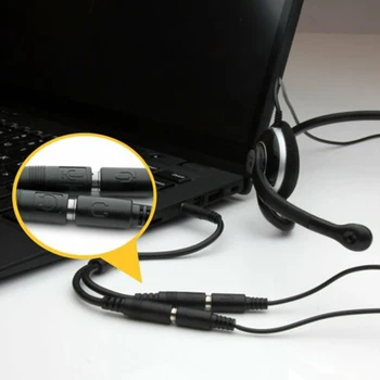 SEC 3.5 mm Jack Microfon Cască Audio Y Splitter Cablu 2 de sex Feminin La Masculin Căști Microfon Aux Cabluri de Prelungire Pentru Telefon Computer