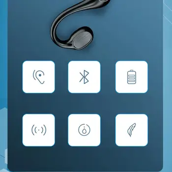 Setul cu Cască Conducție osoasă TWS Wireless Bluetooth 5.0 Nu In-Ear Căști Impermeabil Sport Căști Moale, tare și uscată