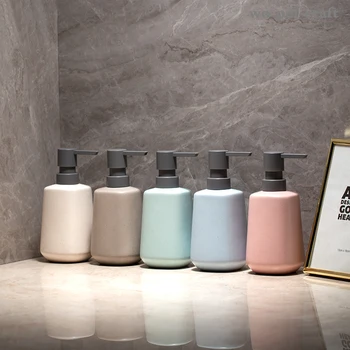 Simplu Ceramic Portabil Dozator de Săpun și Gel de Duș Șampon Accesorii de Baie 350ml Mat Portelan Sticla Lotiune