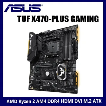 Socket AM4 Asus TUF X470-PLUS Placa de baza de GAMING 64GB DDR4 PCI-E3.0 Compatibil HDMI DVI 3200MHz Desktop X470 Placa-Mama ATX Utilizate
