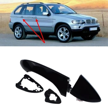 Sticlă auto Negru Fata/Spate, Partea Dreapta Exterior Usa Exterior Mâner Pentru-BMW X5 E53 51218257738