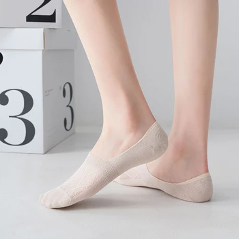 Stil Nou De Primăvară Bumbac Plasă Gol Femeie Respirabil Drăguț Macaron Culoare No Show Socks Stradă De Moda Harajuku Glezna Șosete