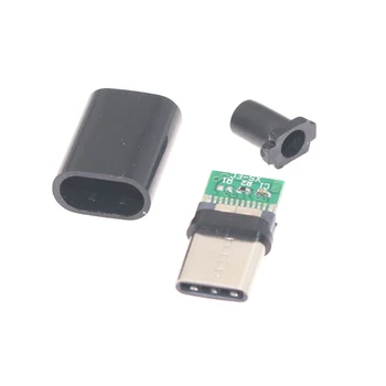 Tip C Mirco USB 3.1 Conector Jack Conector de Coada de sex Masculin Plug Electric Terminalele 4 pin Tipo C Diy Adaptor De Carga Set Electrice