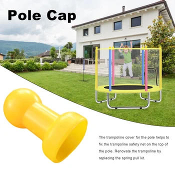 Trambulină Nou Pol Capac De Țeavă De Oțel De Acoperire De Top Galben Capac De Plastic Pentru Copii, Trambulină Accesorii De Sport În Aer Liber